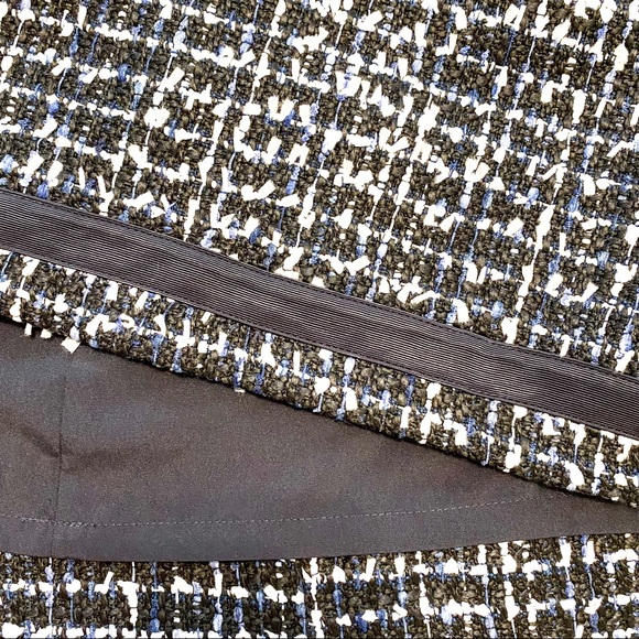 Ann Taylor Tweed A-Line Skirt in Blue & White US14 Cold Weather Skirt - Picture 4 of 5